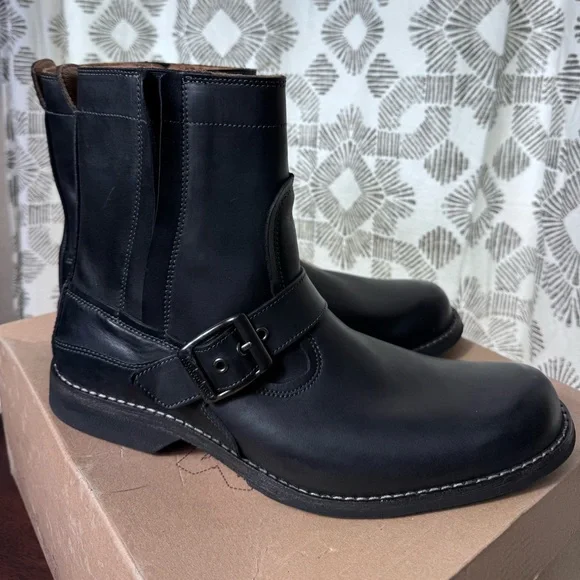 Timberland Earthkeepers 73182 Black Leather Engineer Harness Boots Men’s 10 NIB - Picture 4 of 12